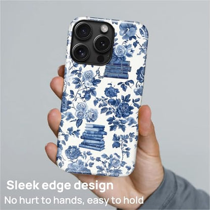 Magnetic Case for iPhone 14 Pro Max, Compatible with Magsafe PC Hard Shell & Silicone Inner Bumper Anti-Scratch Full-Body Cover Shockproof Slim Design Bookish Flower Rose Book Lover - color: Bookish Flower Rose Book Lover, size: iPhone 14 Pro Max