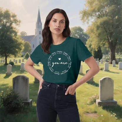 Christian Shirts for Women Jesus Faith Shirt You are Inspiration Tee - color: Green, size: XX-Large