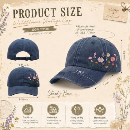 6/12 Pack Christian Hats Bulk for Men Women - style: Wildflower