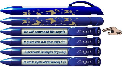 Greeting Pen "Angel" Scripture Pens, Scripture Verses with Rotating Messages, 6 Pen Set (36014)