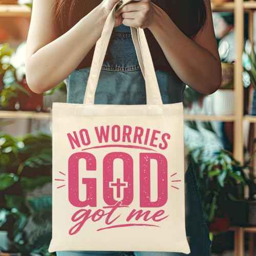 Faith Canvas Tote Bag, Christian Gifts for Women Mama Sister Inspirational Bible Verse Birthday Christmas - color: Christian 878