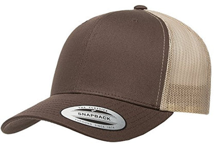 Yupoong Yp Classics Retro Trucker Cap - color: Brown/Khaki, size: One Size, style: Single