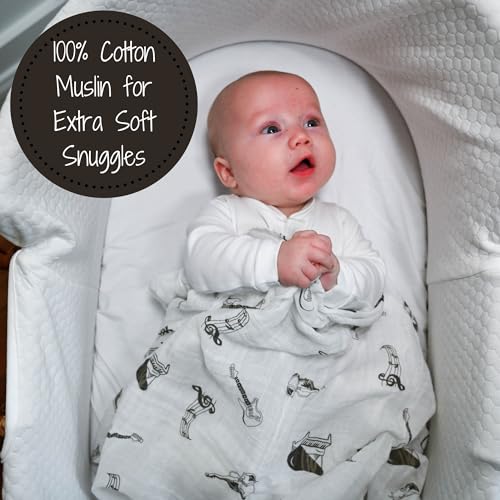 LollyBanks Muslin Swaddle Blanket, 47 x 47 in, Newborn Receiving Blanket - color: Chello There