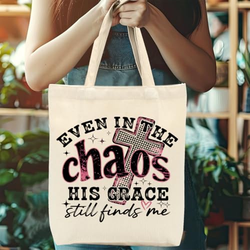 Christian Gifts for Women, Floral Faith Canvas Tote Bag, Faith Gifts for Women Mom Inspirational - color: Inspirational 772
