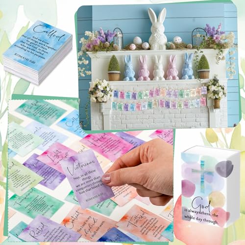 Tinlade 20 Sets 1000 Pcs Christian Bible Verse Cards with Scripture Boxes - style: Stylish