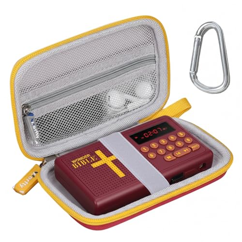 Case for Wonder Bible KJV/NIV, Carry Bag Compatible with Wonder Bible/Daily Meditation Audio Bible Player (Box Only) - color: Red