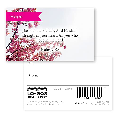 Logos Trading Post Courage Pass It On Scripture Cards, Pack of 25 - color: Psalm 31:24