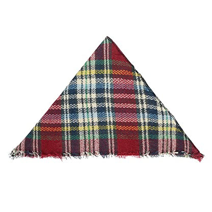 American Trends Scarfs for Women Winter Triangle Scarf Classic Plaid Warm Scarf Soft Scarves Knitted Wrap Shawl - color: Triangle Striped Burgundy & Beige