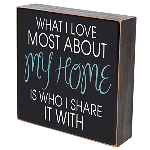 LifeSong Milestones What I Love Most About My Home is Who I Share It with Wedding for Couple, Housewarming Gift Ideas for Mr. and Mrs. Shadow Box 6"x6" (What I Love Most) - color: What I Love Most
