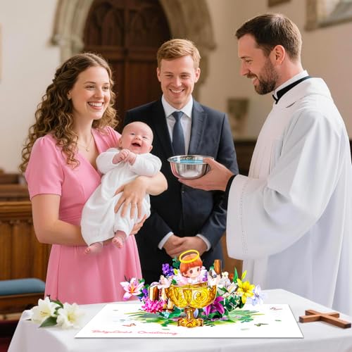 GREETING ART 3D Pop Up Baptism Card for Baby Girl,Christening Greeting Card - color: Guardian Angel Baby Girl