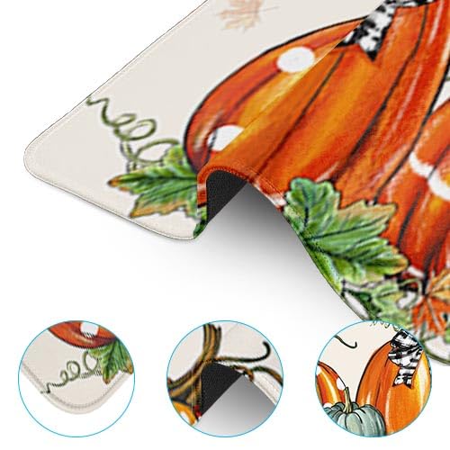 Britimes Large Mouse Pad, Mouse Pad, 31.5 x 15.7 Inch, Fall Dot Pumpkin - color: Polka Dot Pumpkin