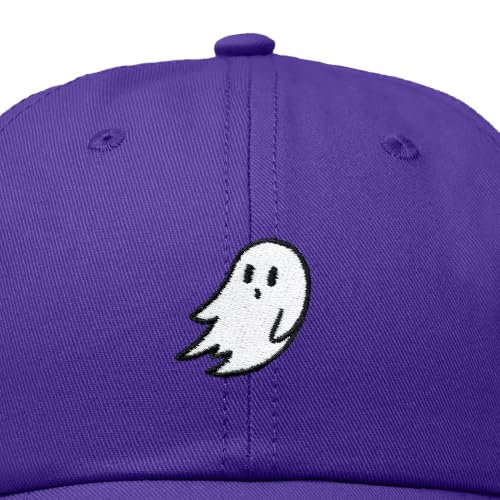DALIX Ghost Embroidered Mens Womens Cotton Dad Hat Baseball Cap Adjustable - color: Purple
