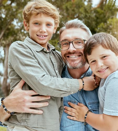 TONY & SANDY Christian Gift for Him Kids Teen Boys Adults Men Cross Bracelet Son Grandson Birthday Graduation Easter Religious Gifts for Men Christmas - style: Son ( 7.5 Inches )