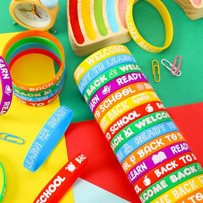 JUNEBRUSHS 42pcs Back to School Bracelets First Day of School Gifts - style: Back to School Style