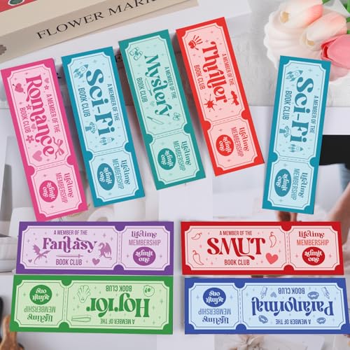 Wxiben 100 Pcs Ticket Bookmark Bookmarks Funny Book Club Page Marks Gifts - color: Funny Ticket