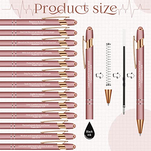 Geosar 30Pcs Christian Bible Verse Ballpoint Pen Gift Scripture, Pink - color: Pink