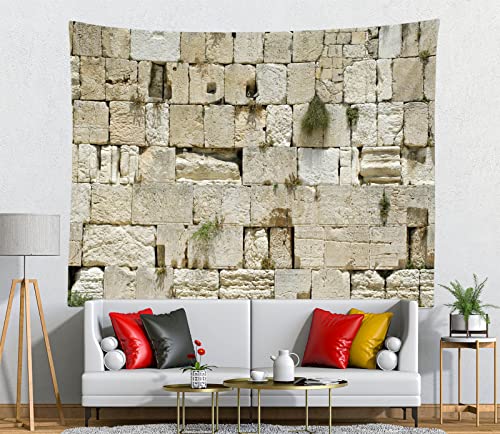 Loccor Western Wall Jerusalem Tapestry Jerusalem Judaism Ancient Israel Old City Wailing Wall Tapestry Wall Hanging Religious Church Bedroom Living Room Dorm Home Decor 118x98 Inches - size: 118.1"L x 96"W