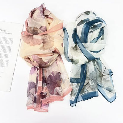 Pokeedioty Scarfs for Women Lightweight Fashion Scarves Elegant Floral Pattern Sheer Scarfs Sunscreen Shawls Wraps - color: P 0137