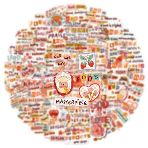 50 Pcs Christian Bible Verse Stickers, Inspirational Faith Quote PET Stickers, Waterproof Clear Vinyl Stickers for Journals, Planners, Scrapbooking, Religious Gifts (Christian Bible) - color: Christian Bible