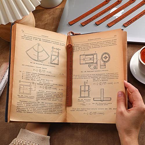 Laumoi 10 Pcs Christian Leather Bookmarks, Handmade Bible Verses Scripture Bookmarks for Women & Men, Religious Christian Gifts for Book Lovers, Church & Book Club Supplies(Elegant, Brown) - color: Brown