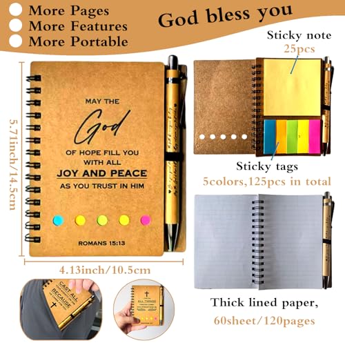 30 Sets Christian Notebooks Bulk Prayer Journals Inspirational Christian Gifts Bible Notebook with Bible Verse Pens for Women Men Church Members Bible Study Groups & Church Families - color: 30 Pcs