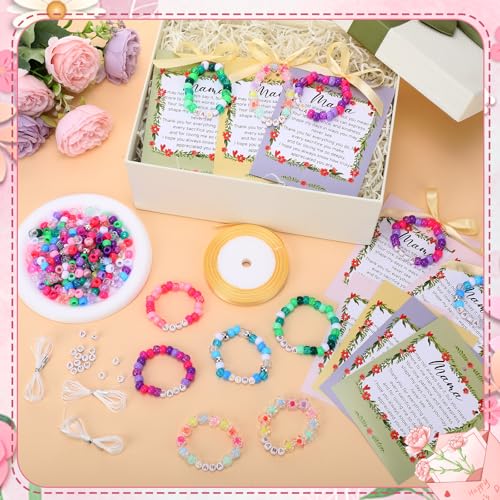 Soulchen 1269 Pcs/24 Sets Mother's Day Beads Bracelets Craft Kit DIY - style: Mother's Day