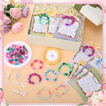 Soulchen 1269 Pcs/24 Sets Mother's Day Beads Bracelets Craft Kit DIY - style: Mother's Day