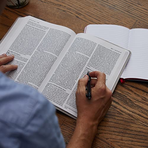 NET Bible, Thinline Large Print, Genuine Leather, Black, Comfort Print: Holy Bible