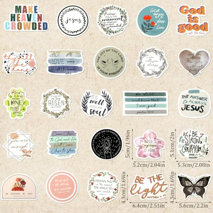 STEFORD Christian Bible Verse Stickers, 200 Pcs