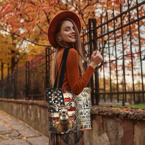 Funny Christian Tote Bags For Women With Zipper Christian Gifts For Work Gym Travel Beach Women With Large Capacity - color: Deer