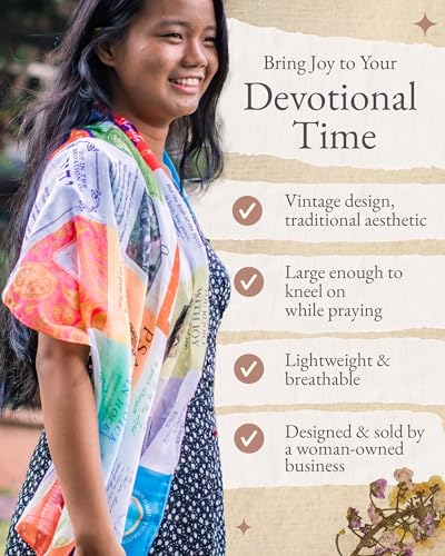 Joy Scripture Prayer Scarf for Women | Classic Shawl Christian Wrap, 24 Uplifting Bible Verses | Encouraging Christian Gift - color: Scarf W/ Canvas Bag (35x70")
