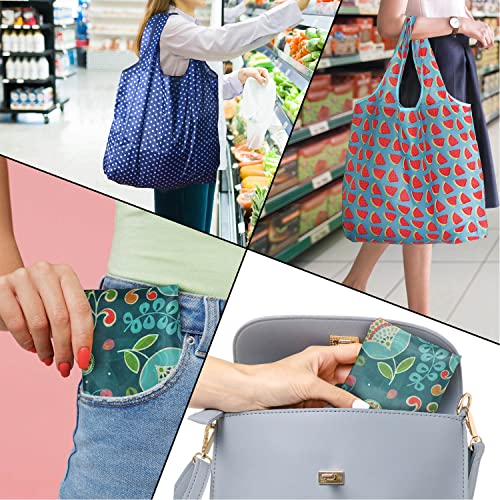 Reusable Grocery Bags, 6 Pack 50Lbs Foldable Fashion Washable Shopping Bags, Large Boho Tote Bags For Groceries, Bulk Market Cloth Storage Bags, Utility Aesthetic Personalized Gifts For Women - color: Boho 6 Pack