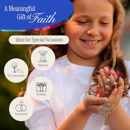 Handmade Catholic Rosary Beads - color: Agates - Multicolor