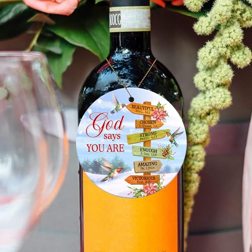 Christian Ornament 2026 God Says You are Bible Verse Gift