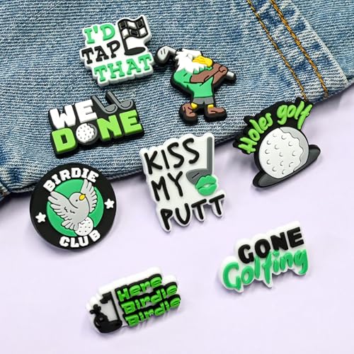 Cute Pins Bulk, Funny Lapel Badge Pins Rubber Brooch Pins for Backpacks, Hats, Bags - style: Golf-30PCS