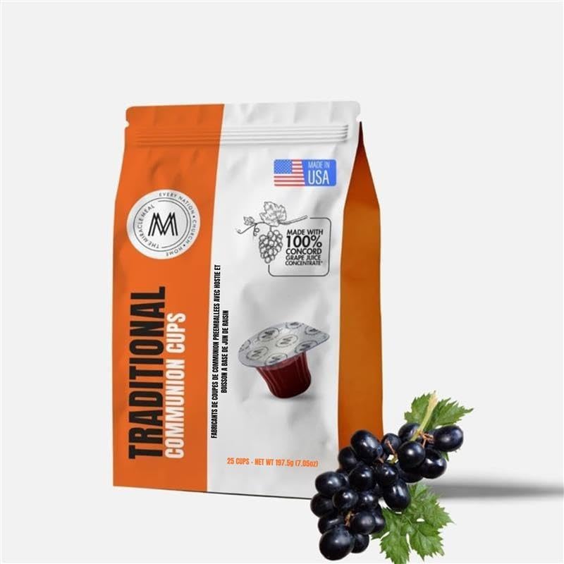 Miracle Meal Prefilled Communion Cup & Wafer Set, Travel Pack of 25-Cups - size: Traditional Bag of 25