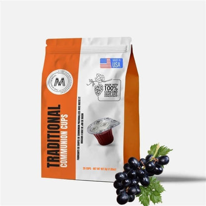 Miracle Meal Prefilled Communion Cup & Wafer Set, Travel Pack of 25-Cups - size: Traditional Bag of 25