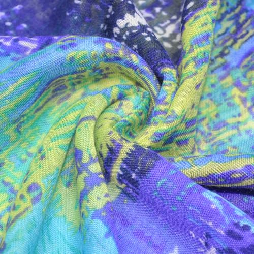 Jersey Knit Infinity Scarf Colorful Head Wrap for Travel - color: Color-b04