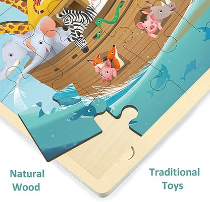24 Piece Puzzles for Kids 3 Year Old, Noah's Ark - style: 24 Piece