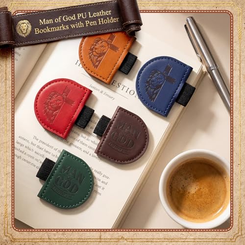 Epakh 8 Pcs Pastor Gift Man of God Leather Magnetic Bookmarks, Classic - style: Classic