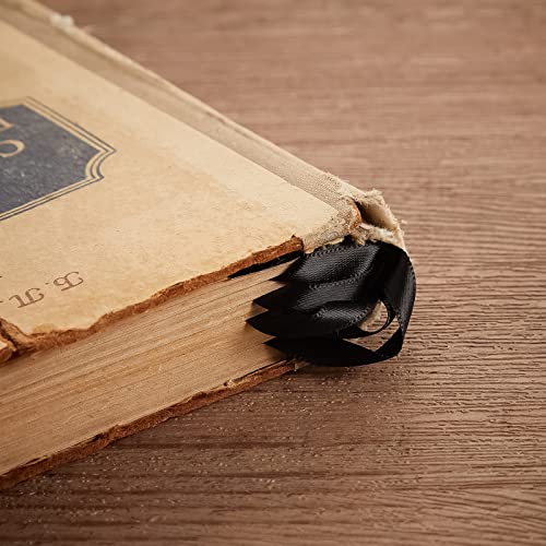 Outus 9 Pieces Bible Ribbon Bookmarks Multi Page Markers, Black Ribbon - color: Black Ribbon