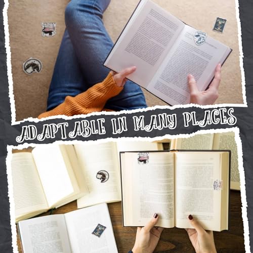 Nezyo 24 Pcs Magnetic Bookmarks Foldable Page Markers Students,Dark Book - style: Dark Book