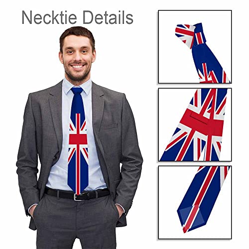 Men's Ties Novelty Tie Necktie for Men Teen Boys Multicolor Tie Party Holiday Thanksgiving Christmas - color: United Kingdom Flag