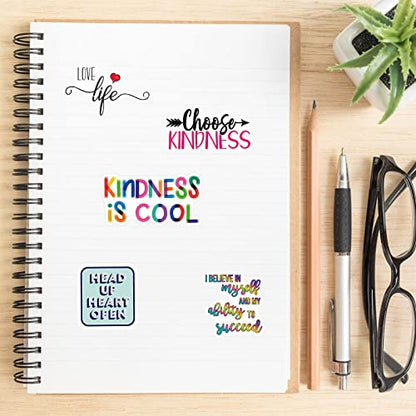 52Pcs Colorful Motivational Stickers, Inspirational Positive Affirmation Vinyl Decals, Waterproof Aesthetic Quote Stickers for Water Bottle, Laptop, Scrapbook, Journal, Diaries, Teens, Girls - color: Inspirational Sticker-4