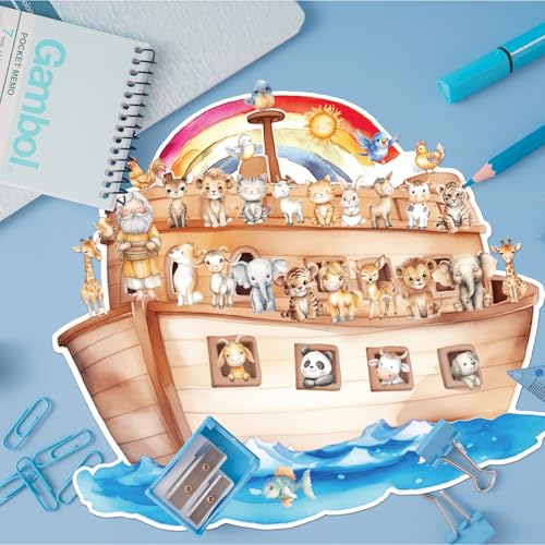 Treasure Cove Noah's Ark Animal Sticker Scene Crafts for Kids Sunday School