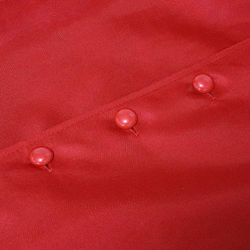 MYAYD Women's Cassock Robe Church Robe Choir Minister Clergy Pulpit Liturgical Black White - color: Red, size: Large
