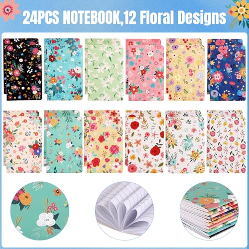 Maritown 48Pcs Bible Verse ballpoint Pens with Christian Notepads - style: Flowers