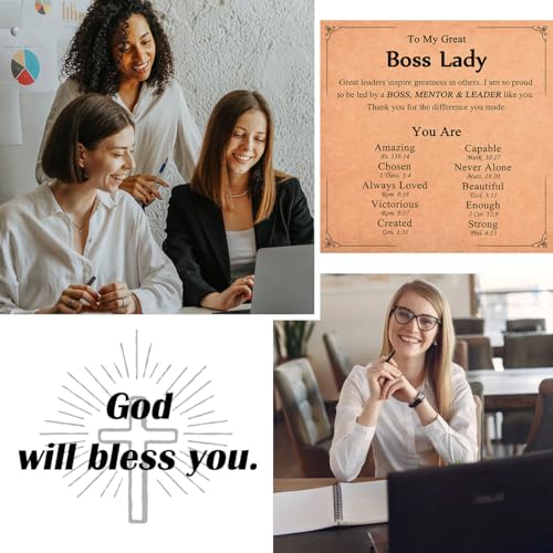 Christian Gifts for Women Girls, Religious Cross Bracelet - color: Boss Lady