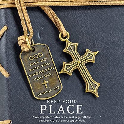 Divinity Boutique Journal, Man of God with Black Cross Charm (22880), Cross Black - color: Black