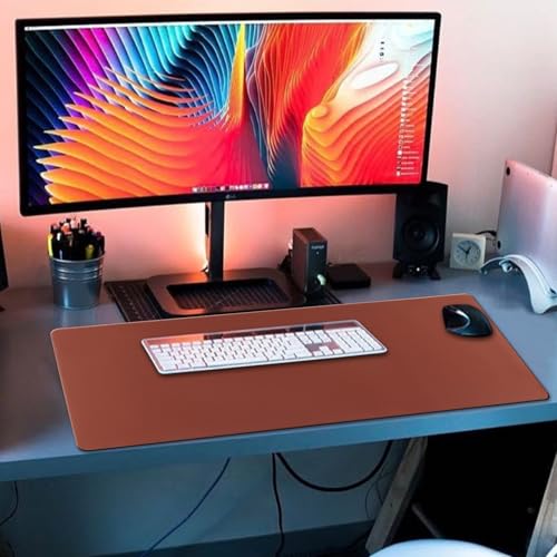 XXL Gaming Mouse Pad 35.4x15.7 Professional Large Mouse Pad & Computer Game Mouse Mat-90x40 Brown - color: Brown, size: 35.4L x 15.7W inches